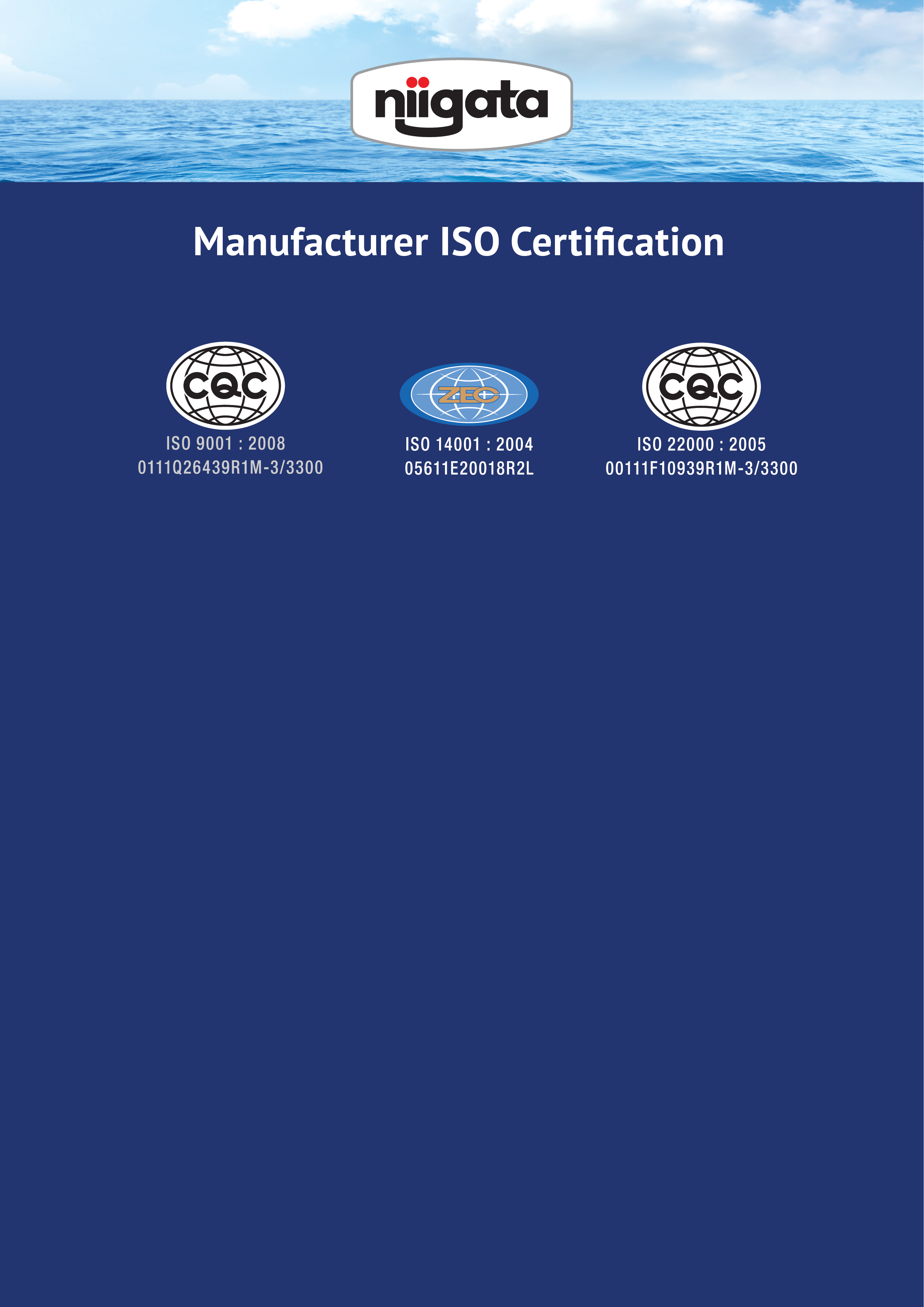 Manufacturer ISO Certification